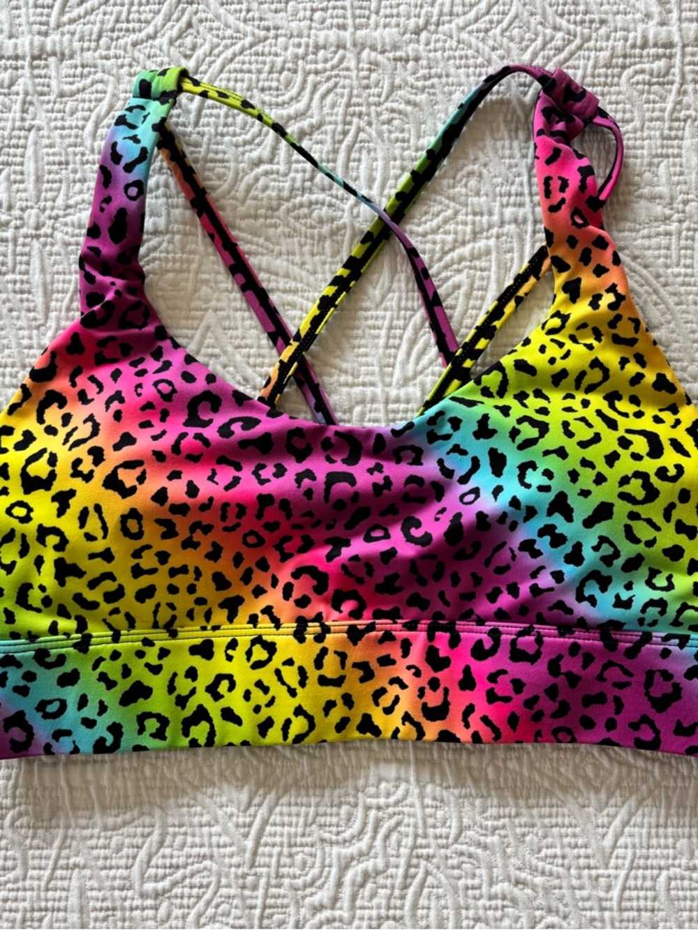 ZYIA Active NWOT Multicolor Leopard Print Light n’ Tight Sports Bra